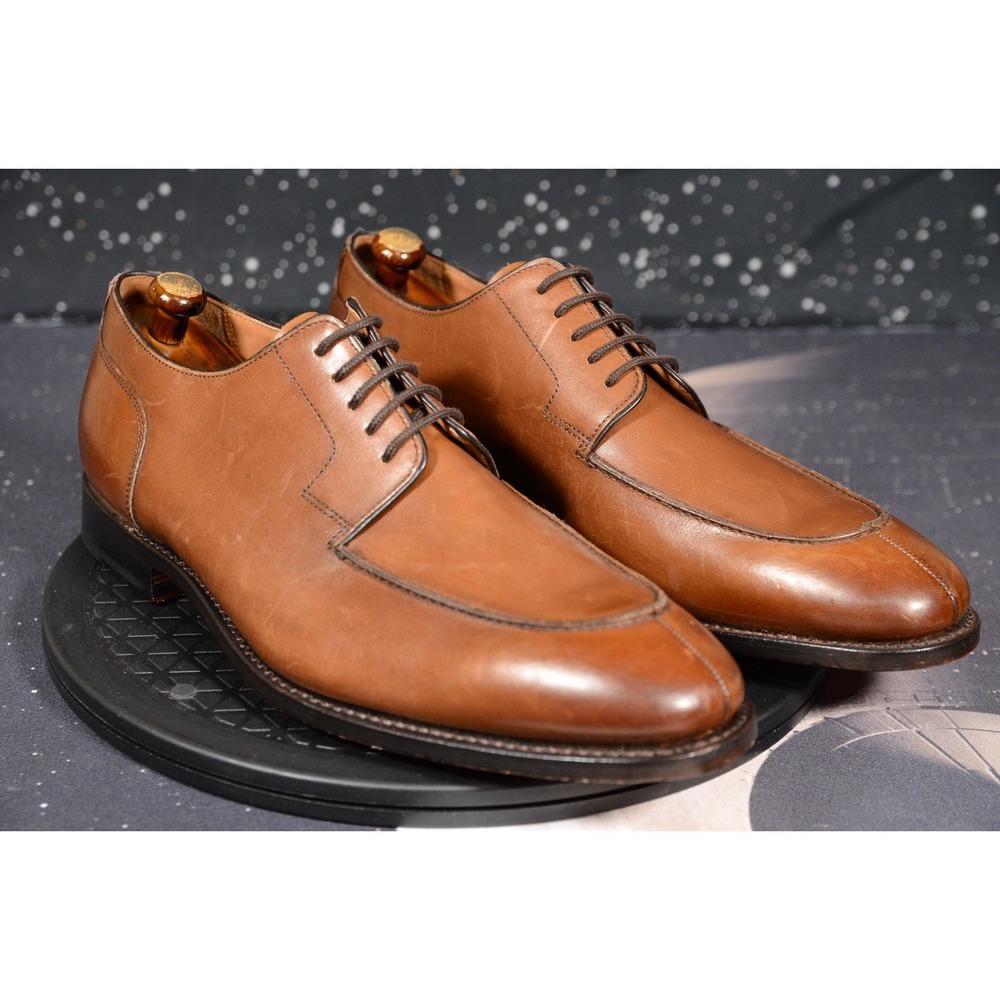 Allen Edmonds Derby Shoes Mens Size 11.5 D Brown Leather Dress Apron Toe 7291
